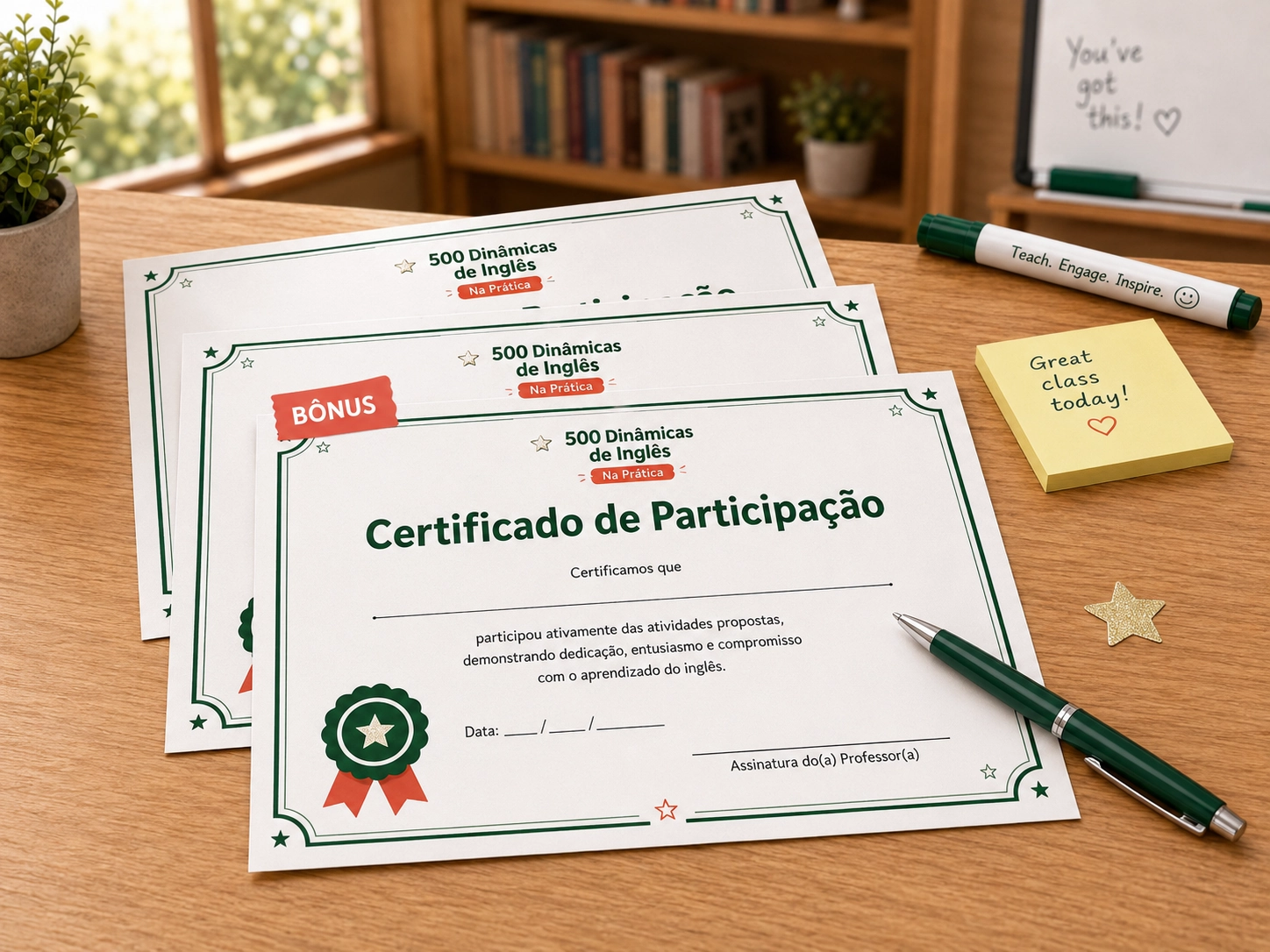Mockup do bônus Certificados de Participação